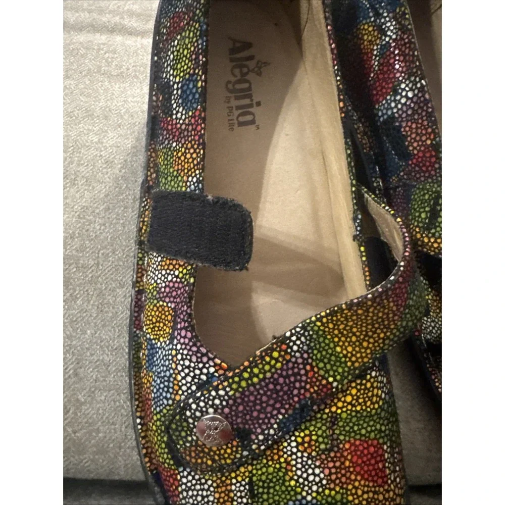Algeria FEL-180 Mary Jane Stained Glass Shoes Hook & Loop Strap  EU Sz 41 US 9.5 - Picture 8 of 13